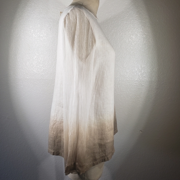 Viviana Uchitel Gradient Linen Top NWT - Picture 3 of 5